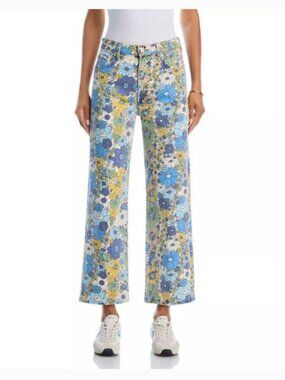 NWT  MOTHER Rambler Ankle Jeans in Dirtbike Flowers Floral Jeans Size 24"